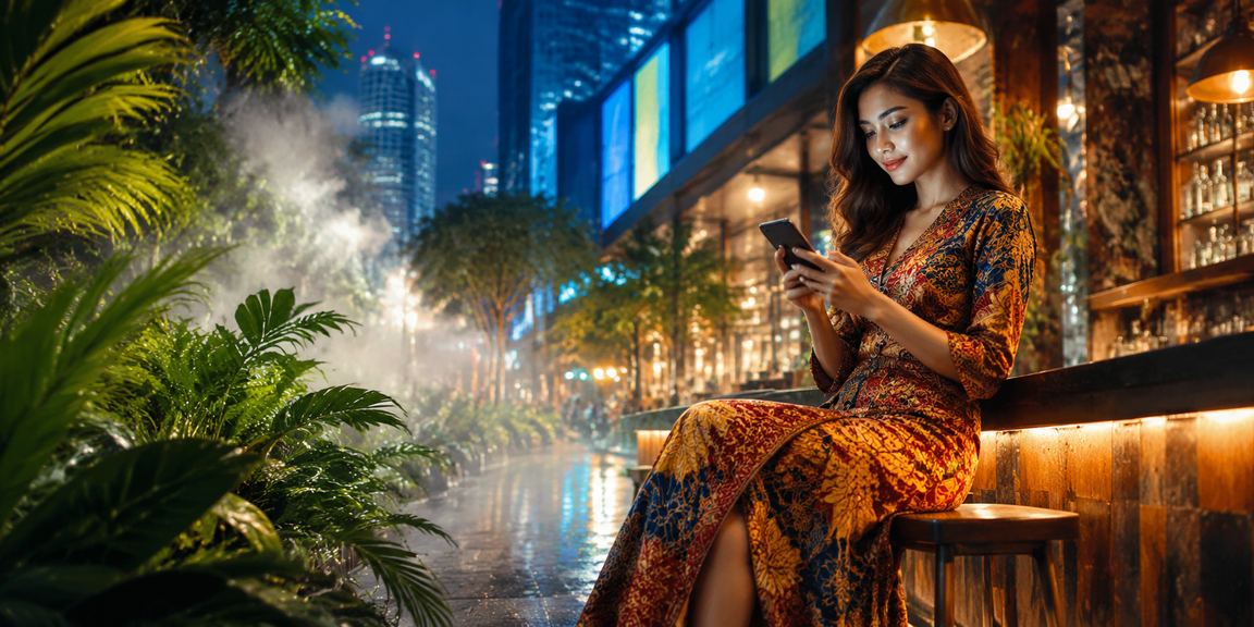Pengguna aeon2go mengakses Perlawanan Langsung di Johor Bahru menggunakan telefon pintar